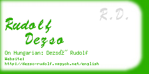 rudolf dezso business card